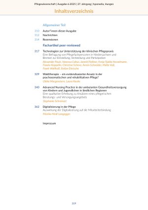 Vorschauseite 3: Pflegewissenschaft 6-2025 ganzes Heft