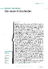 Vorschauseite 1: Die neuen Entscheider