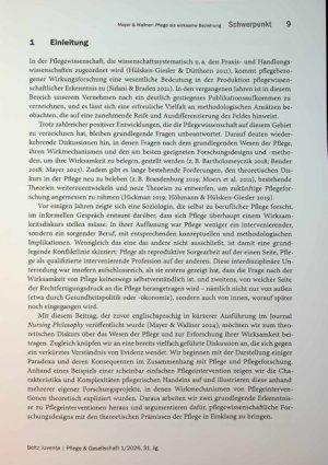Vorschauseite 2: Pflege als wirksame Beziehung: Zur Rolle der Person in der pflege bezöge ne in Wirkungsforschung und ihren methodologischen Implikationen