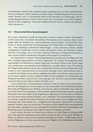 Vorschauseite 4: Pflege als wirksame Beziehung: Zur Rolle der Person in der pflege bezöge ne in Wirkungsforschung und ihren methodologischen Implikationen