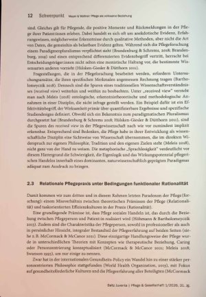 Vorschauseite 5: Pflege als wirksame Beziehung: Zur Rolle der Person in der pflege bezöge ne in Wirkungsforschung und ihren methodologischen Implikationen