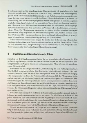 Vorschauseite 6: Pflege als wirksame Beziehung: Zur Rolle der Person in der pflege bezöge ne in Wirkungsforschung und ihren methodologischen Implikationen