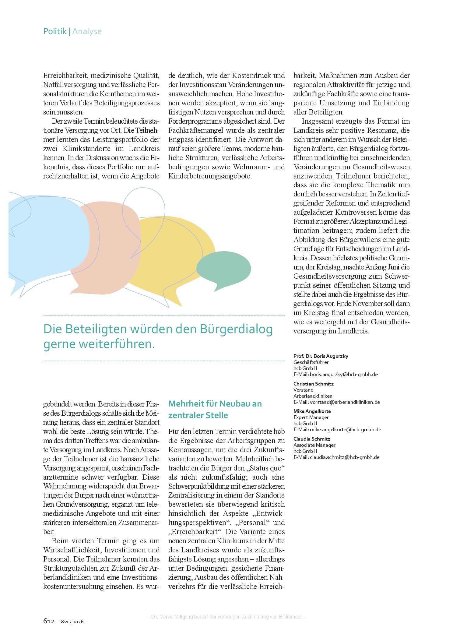 Vorschauseite 3: Krankenhausschließung – Transformation mit Bürgerdialog