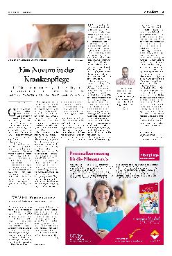 Vorschauseite 1: Ein Novum in der Krankenpflege