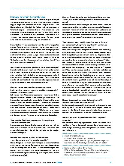 Vorschauseite 2: Unterstützungsangebote für Survivors in der Schweiz