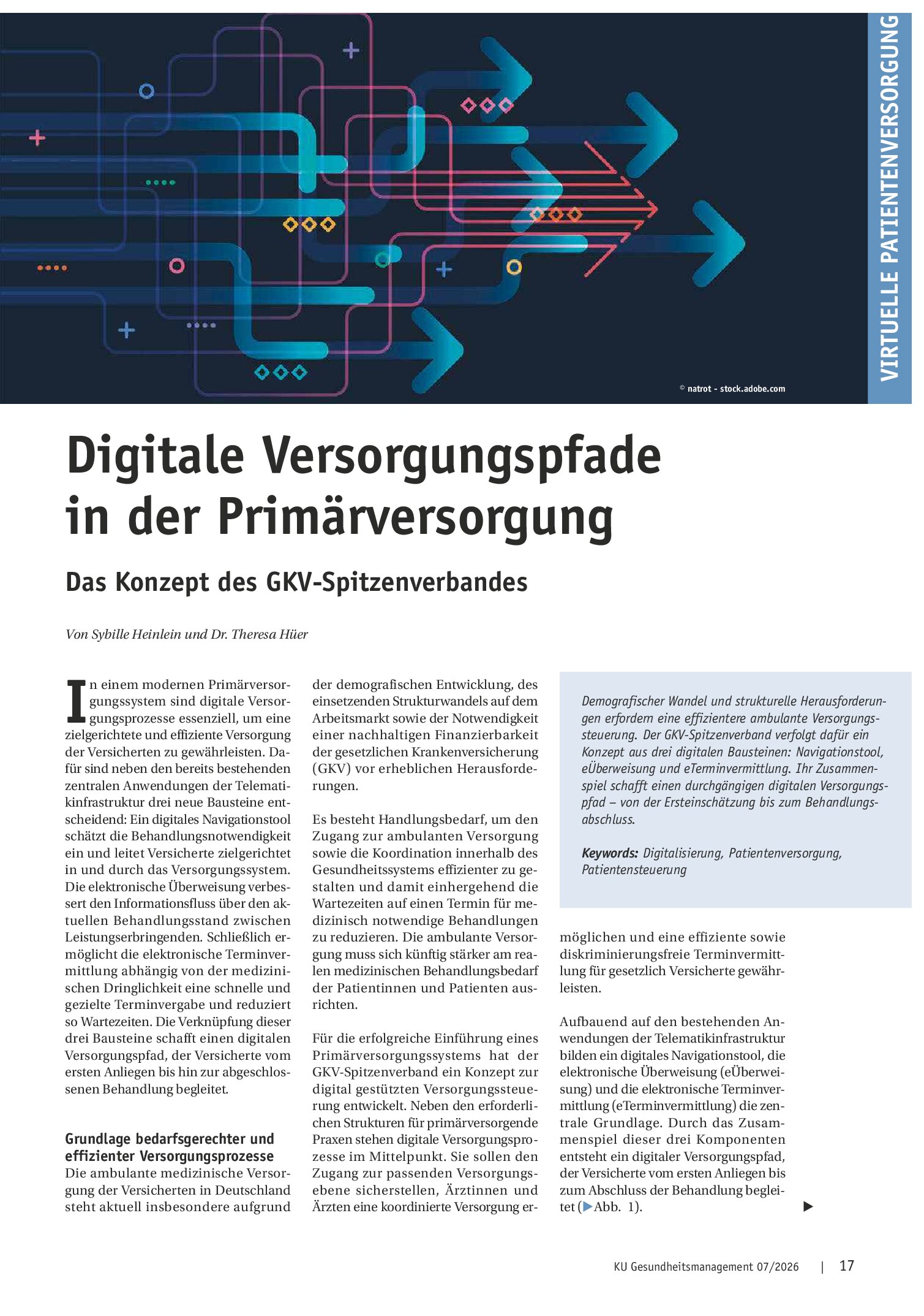 Vorschauseite 1: Digitale Versorgungspfade in der Primärversorgung