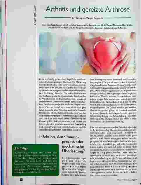 Vorschauseite 1: Arthritis und gereizte Arthrose