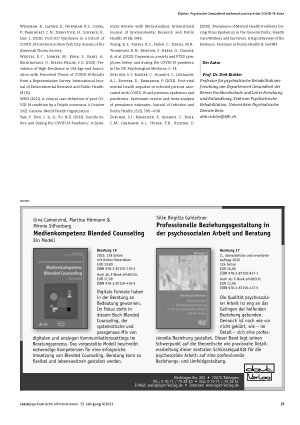 Vorschauseite 5: Psychische Gesundheit während und nach der COVID-19-Krise Haben psychische Probleme tatsächlich zugenommen?