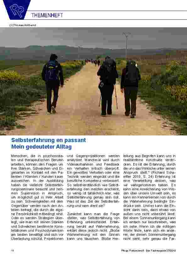 Vorschauseite 1: Selbsterfahrung en passant Mein gedeuteter Alltag
