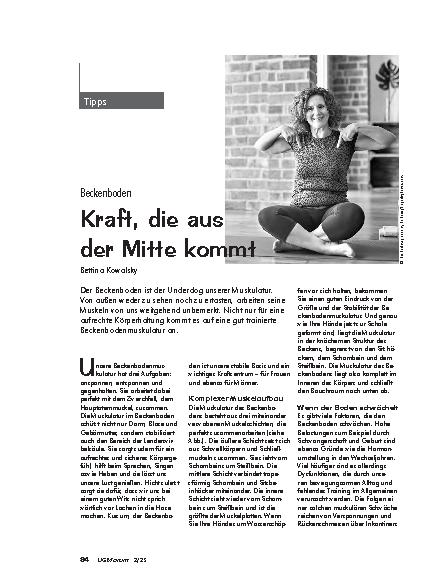 Vorschauseite 1: Beckenboden Kraft, die aus der Mitte kommt
