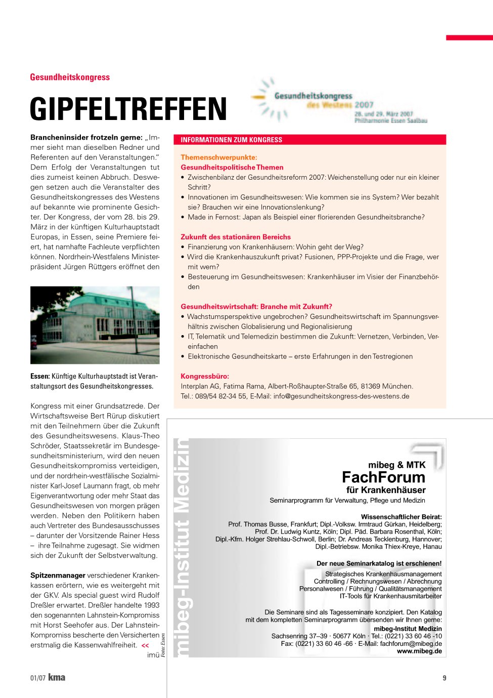 Vorschauseite 1: Gipfeltreffen