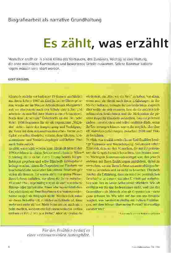 Vorschauseite 1: Es zählt, was erzählt werden kann