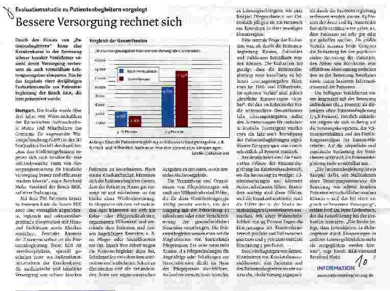 Vorschauseite 1: Bessere Versorgung rechnet sich