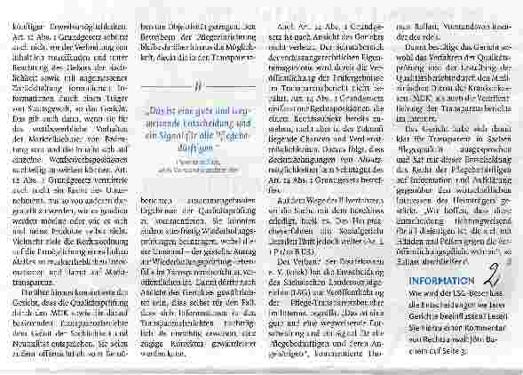 Vorschauseite 2: Rückschlag für klagende Einrichtungen