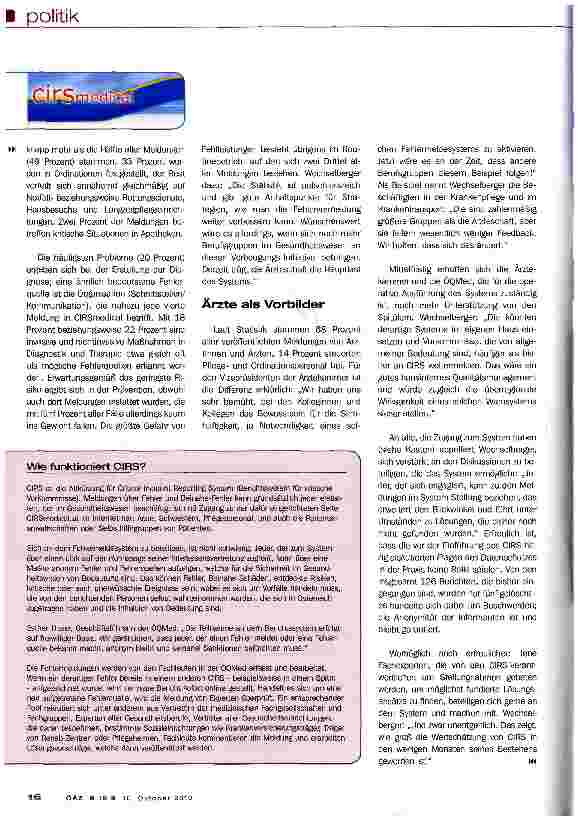 Vorschauseite 2: Erfolgsbilanz nach einem Jahr