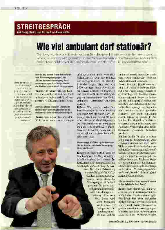 Vorschauseite 1: Wie viel ambulant darf stationär?