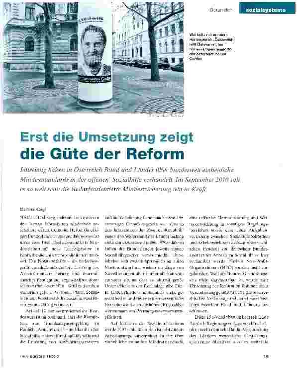 Vorschauseite 1: Erst die Umsetzung zeigt die Güte der Reform