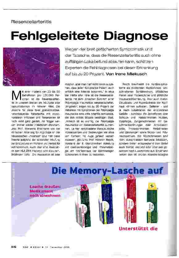 Vorschauseite 1: Fehlgeleitete Diagnose