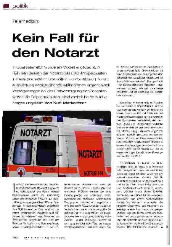 Vorschauseite 1: Kein Fall für den Notarzt