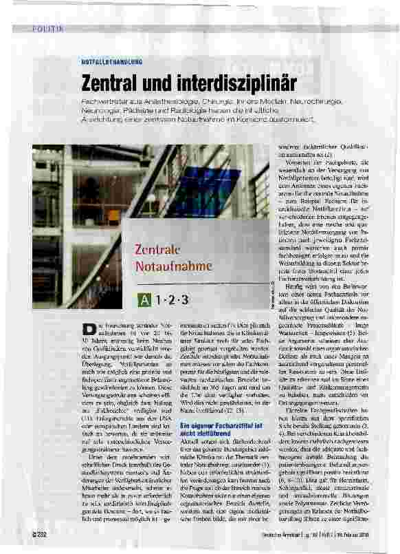 Vorschauseite 1: Zentral und interdisziplinär