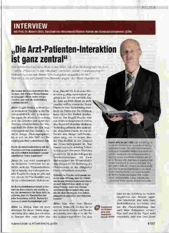 Vorschauseite 1: „Die Arzt-Patienten-Interaktion ist ganz zentral