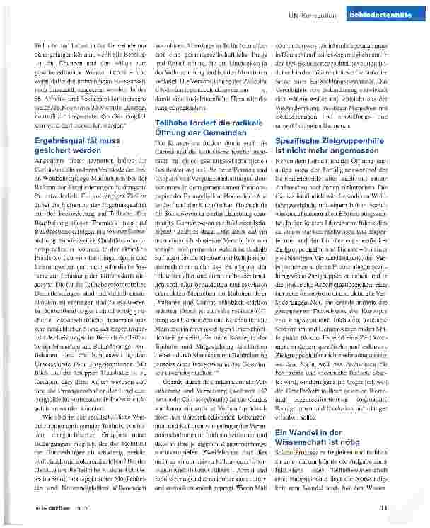 Vorschauseite 3: Gesetzgebung garantiert das Recht auf Teilhabe für alle