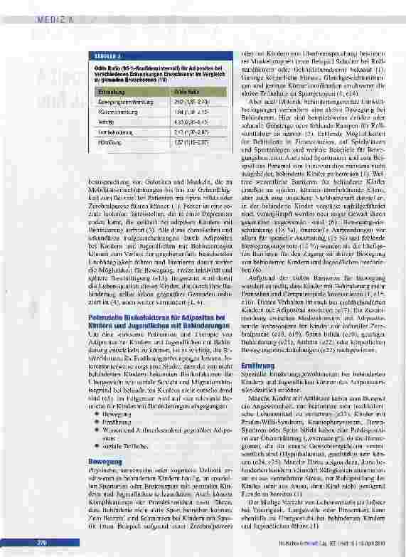 Vorschauseite 3: Adipositas bei behinderten Kindern und Jugendlichen