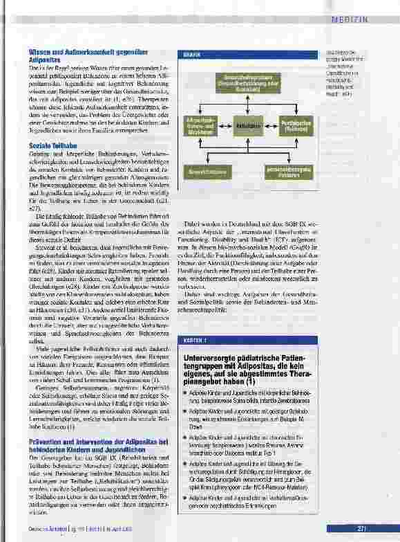 Vorschauseite 4: Adipositas bei behinderten Kindern und Jugendlichen