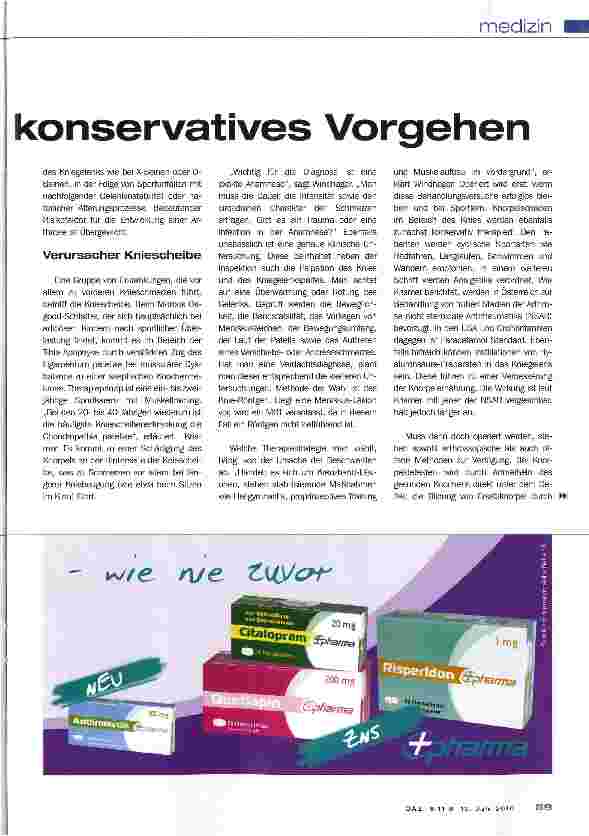 Vorschauseite 2: Endoprothetik besser als konservatives Vorgehen