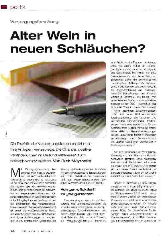 Vorschauseite 1: Alter Wein in neuen Schläuchen?
