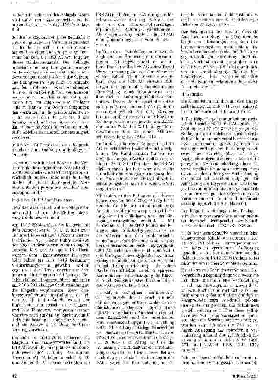 Vorschauseite 2: Zum Anspruch der Bankkunden auf Leistungen aus dem Einlagensicherungsfonds§ 6 Nr. 1 SEF