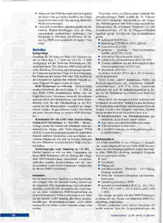 Vorschauseite 2: Nutzen und Effizienz des Djsease-Management-Programms Diabetes mellitus Typ 2
