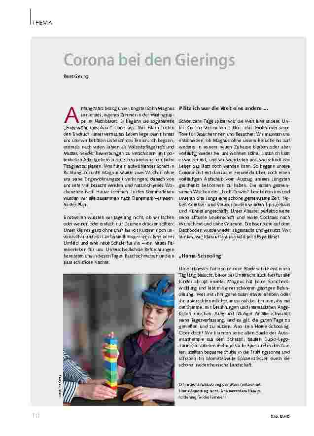 Vorschauseite 1: Corona bei den Gierings