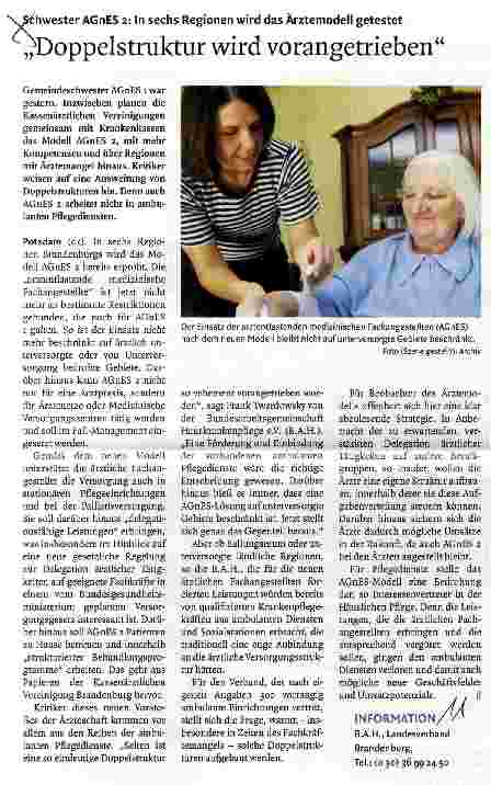 Vorschauseite 1: Doppelstruktur wird vorangetrieben