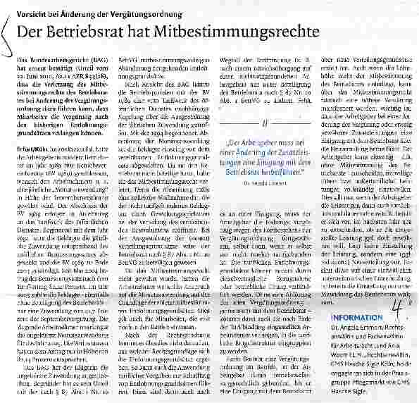 Vorschauseite 1: Der Betriebsrat hat Mitbestimmungsrechte