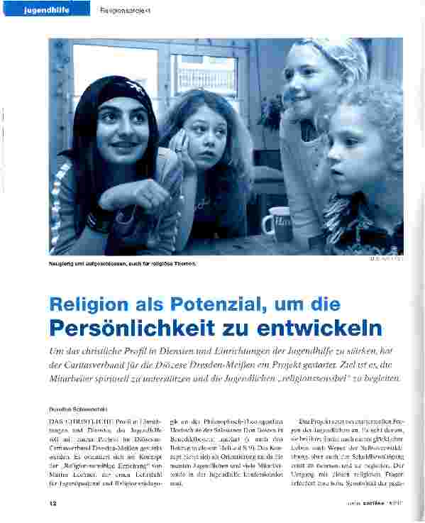 Vorschauseite 1: Religion als Potenzial, um die Persönlichkeit zu entwickeln