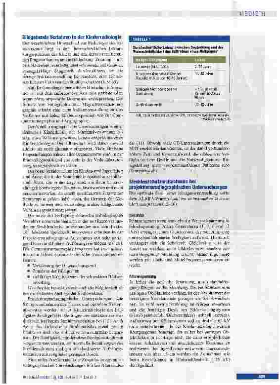 Vorschauseite 3: Kinderradiologie - Besonderheiten des Strahlenschutzes