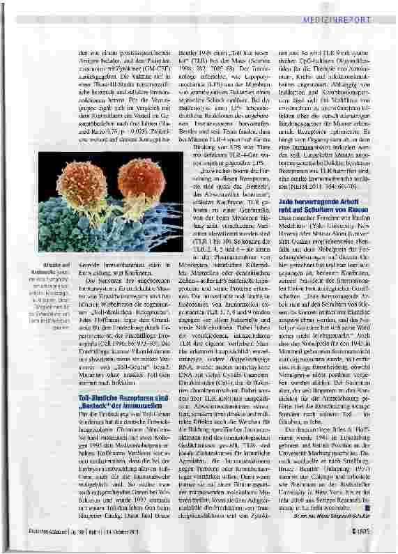 Vorschauseite 2: Rasterfahndung des Immunsystems