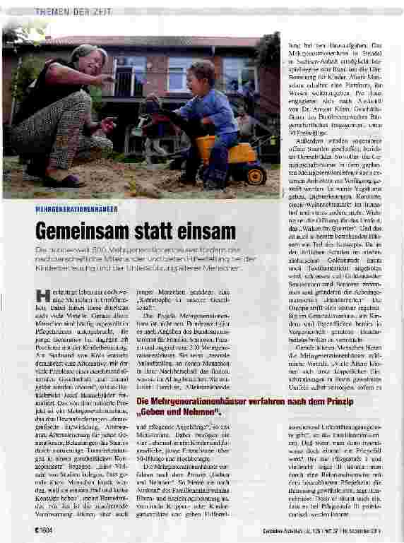 Vorschauseite 1: Gemeinsam statt einsam