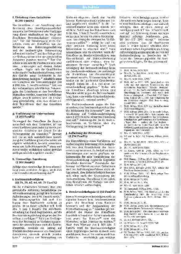 Vorschauseite 2: Die Entwicklung des Betreuungsrechts bis Anfang Juni 2011