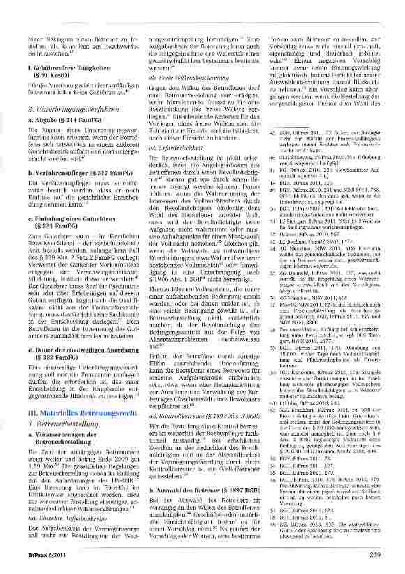 Vorschauseite 3: Die Entwicklung des Betreuungsrechts bis Anfang Juni 2011