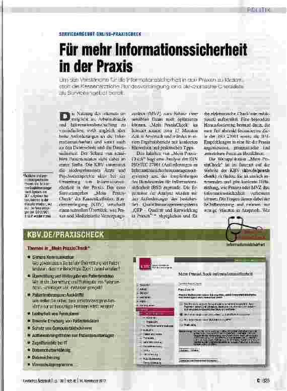 Vorschauseite 1: Für mehr Informationssicherheit in der Praxis