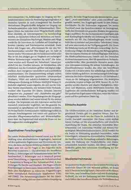 Vorschauseite 4: Mit Verbänden leben: Eine Mixed-Methods-Studie zur Sicht der Familien von Kindern mit Epidermolysis bullosa