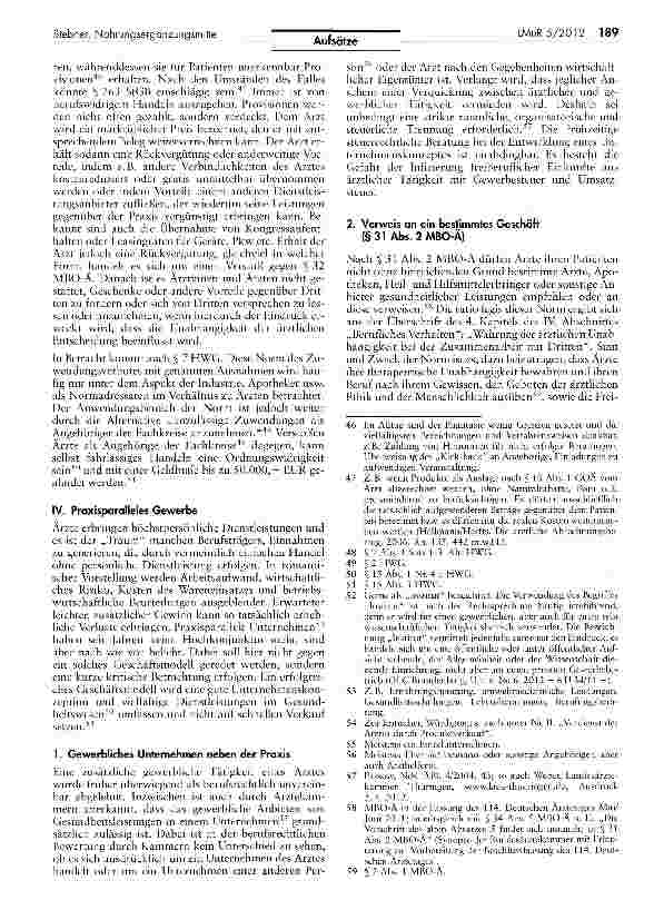 Vorschauseite 5: Nahrungserqänzungsmittel und diätetische Lebensmittel in der Arztpraxis: Möglichkeiten und Einschränkungen nach ärztlichem Berufsrecht