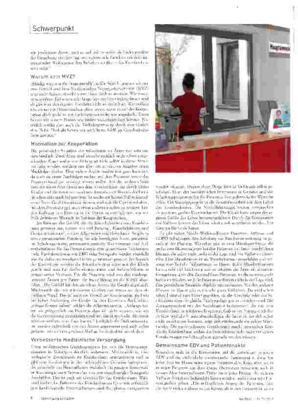 Vorschauseite 2: Kooperation Ambulant/ Stationär sichert die medizinische Versorgung
