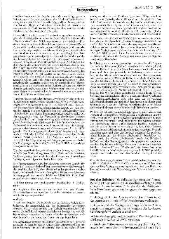 Vorschauseite 2: Lebensmittelwerbung mit Krankheitsbezug