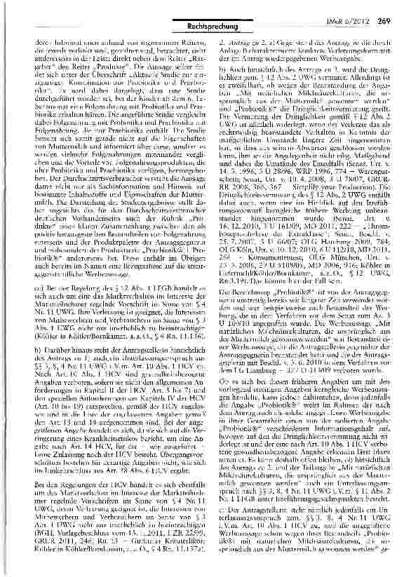 Vorschauseite 4: Lebensmittelwerbung mit Krankheitsbezug