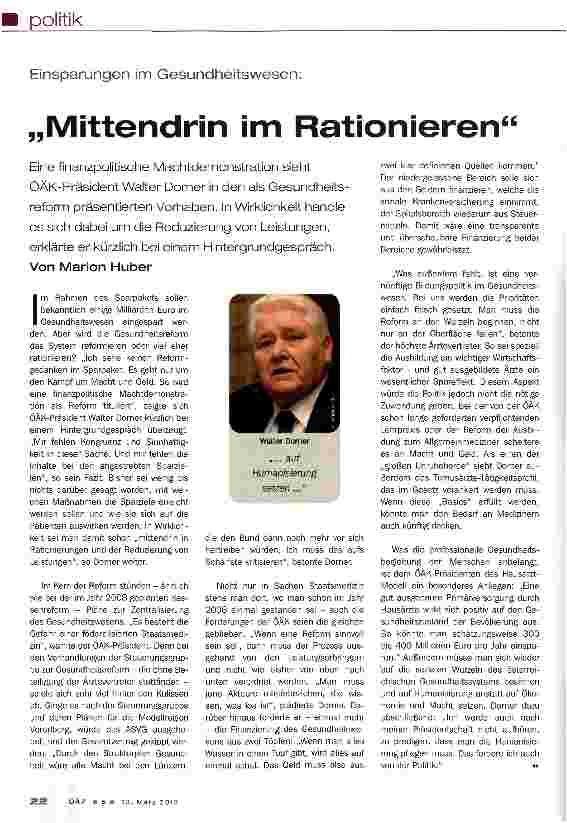 Vorschauseite 1: „Mittendrin im Rationieren
