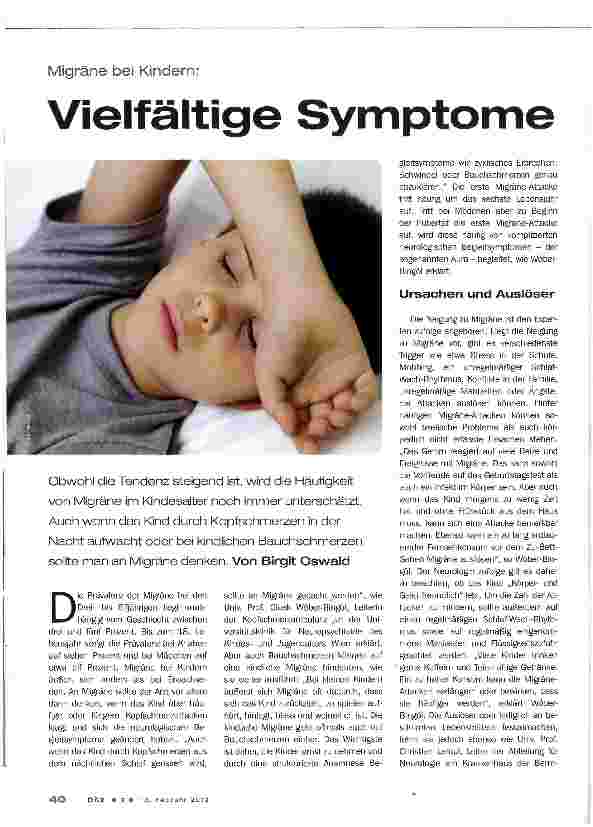 Vorschauseite 1: Vielfältige Symptome