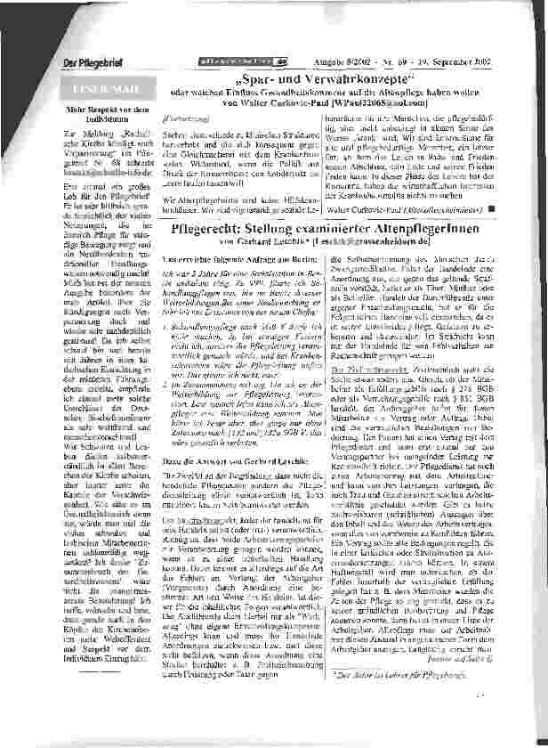 Vorschauseite 1: Pflegerecht: Stellung examinierter Altenpflegerinnen